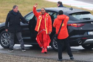 Lewis Hamilton della Ferrari a Fiorano